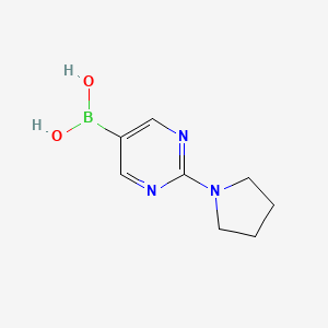 molecular formula C8H12BN3O2 B1422073 (2-(Pyrrolidin-1-yl)pyrimidin-5-yl)boronic acid CAS No. 955374-13-7