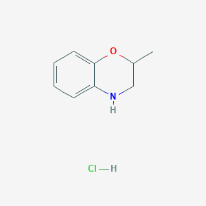 molecular formula C9H12ClNO B1422074 2-Methyl-3,4-dihydro-2H-1,4-benzoxazine hydrochloride CAS No. 1226426-70-5
