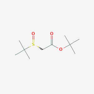 molecular formula C10H20O3S B14220767 Acetic acid, [(R)-(1,1-dimethylethyl)sulfinyl]-, 1,1-dimethylethyl ester CAS No. 594836-30-3