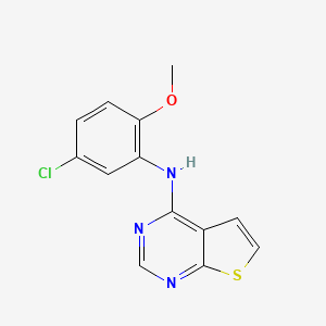 molecular formula C13H10ClN3OS B14220771 N-(5-chloro-2-methoxyphenyl)thieno[2,3-d]pyrimidin-4-amine CAS No. 726161-06-4