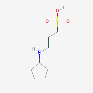 molecular formula C8H17NO3S B14220782 3-(cyclopentylamino)propane-1-sulfonic Acid CAS No. 720699-45-6