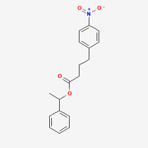 molecular formula C18H19NO4 B14220799 Benzenebutanoic acid, 4-nitro-, 1-phenylethyl ester CAS No. 766546-23-0