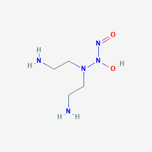 molecular formula C4H13N5O2 B142208 1,1-Bis(2-aminoethyl)-2-hydroxy-3-oxotriazane CAS No. 146724-94-9