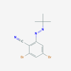molecular formula C11H11Br2N3 B14220824 Benzonitrile, 2,4-dibromo-6-[(1,1-dimethylethyl)azo]- CAS No. 832077-12-0
