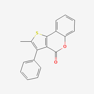 molecular formula C18H12O2S B14220826 4H-Thieno[3,2-c][1]benzopyran-4-one, 2-methyl-3-phenyl- CAS No. 831225-63-9