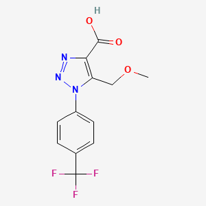 molecular formula C12H10F3N3O3 B1422085 5-(甲氧基甲基)-1-[4-(三氟甲基)苯基]-1H-1,2,3-三唑-4-羧酸 CAS No. 1326882-74-9