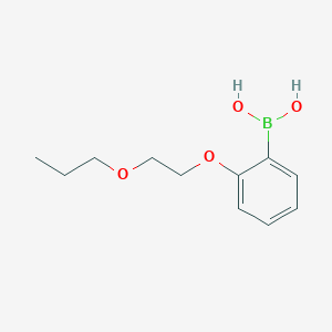 molecular formula C11H17BO4 B1422086 2-(2-Propoxyethoxy)phenylboronic acid CAS No. 279262-53-2