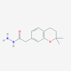 molecular formula C13H18N2O2 B1422090 2-(2,2-dimethyl-3,4-dihydro-2H-chromen-7-yl)acetohydrazide CAS No. 1291486-05-9