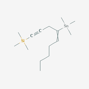 molecular formula C15H30SiSn B14220931 Trimethyl[4-(trimethylstannyl)non-4-EN-1-YN-1-YL]silane CAS No. 820250-81-5