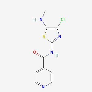 molecular formula C10H9ClN4OS B14220947 N-[4-Chloro-5-(methylamino)-1,3-thiazol-2-yl]pyridine-4-carboxamide CAS No. 828920-75-8