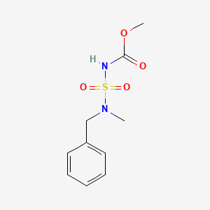 molecular formula C10H14N2O4S B14220948 Carbamic acid, [[methyl(phenylmethyl)amino]sulfonyl]-, methyl ester CAS No. 503310-63-2