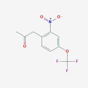 molecular formula C10H8F3NO4 B1422096 1-(2-硝基-4-(三氟甲氧基)苯基)丙烷-2-酮 CAS No. 57330-59-3