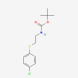 molecular formula C13H18ClNO2S B14220963 Carbamic acid, [2-[(4-chlorophenyl)thio]ethyl]-, 1,1-dimethylethyl ester CAS No. 820961-85-1
