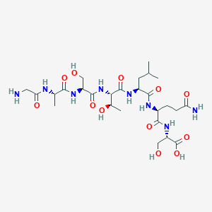 molecular formula C26H46N8O12 B14220971 Glycyl-L-alanyl-L-seryl-L-threonyl-L-leucyl-L-glutaminyl-L-serine CAS No. 827301-37-1