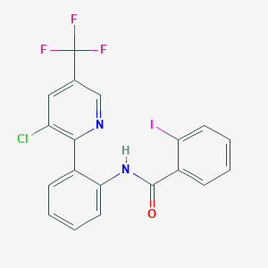 molecular formula C19H11ClF3IN2O B14221005 N-{2-[3-Chloro-5-(trifluoromethyl)pyridin-2-yl]phenyl}-2-iodobenzamide CAS No. 824952-56-9