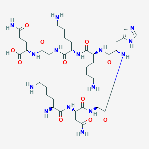molecular formula C38H67N15O11 B14221024 H-Lys-Asn-Ala-His-Lys-Lys-Gly-Gln-OH CAS No. 826990-30-1
