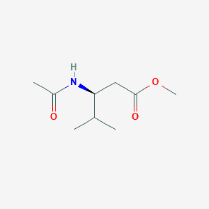 molecular formula C9H17NO3 B14221036 methyl (3S)-3-acetamido-4-methylpentanoate CAS No. 505093-03-8