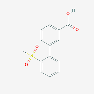 molecular formula C14H12O4S B1422105 2'-(Methylsulfonyl)biphenyl-3-carboxylic acid CAS No. 1194374-30-5