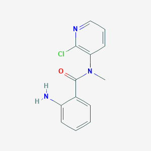 molecular formula C13H12ClN3O B14221071 Benzamide, 2-amino-N-(2-chloro-3-pyridinyl)-N-methyl- CAS No. 826991-84-8