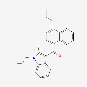 molecular formula C26H27NO B14221077 (2-methyl-1-propyl-1H-indol-3-yl)(4-propylnaphthalen-1-yl)methanone CAS No. 824960-01-2