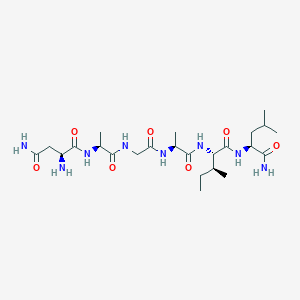 molecular formula C24H44N8O7 B14221090 L-Asparaginyl-L-alanylglycyl-L-alanyl-L-isoleucyl-L-leucinamide CAS No. 823202-38-6