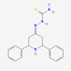 molecular formula C18H20N4S B14221105 Hydrazinecarbothioamide, 2-(2,6-diphenyl-4-piperidinylidene)- CAS No. 502960-94-3
