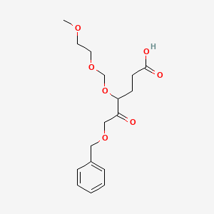 molecular formula C17H24O7 B14221111 Hexanoic acid, 4-[(2-methoxyethoxy)methoxy]-5-oxo-6-(phenylmethoxy)- CAS No. 737799-86-9