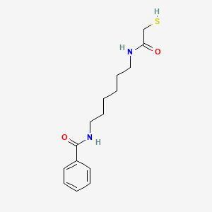 molecular formula C15H22N2O2S B14221121 Benzamide, N-[6-[(mercaptoacetyl)amino]hexyl]- CAS No. 827036-73-7