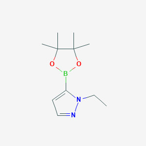 molecular formula C11H19BN2O2 B1422119 1-Ethyl-5-(4,4,5,5-tetramethyl-1,3,2-dioxaborolan-2-yl)-1H-pyrazole CAS No. 1007110-53-3
