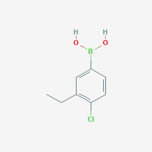 molecular formula C8H10BClO2 B1422120 (4-氯-3-乙基苯基)硼酸 CAS No. 918810-94-3