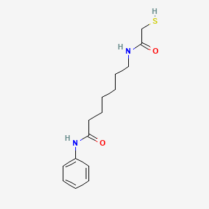 molecular formula C15H22N2O2S B14221200 N-Phenyl-7-(2-sulfanylacetamido)heptanamide CAS No. 824970-13-0
