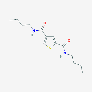 molecular formula C14H22N2O2S B14221260 N~2~,N~4~-Dibutylthiophene-2,4-dicarboxamide CAS No. 824953-92-6