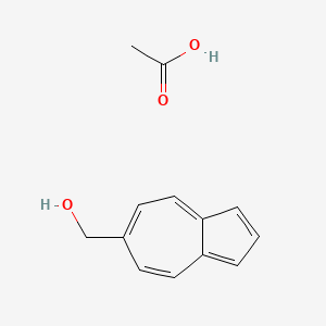 molecular formula C13H14O3 B14221274 Acetic acid;azulen-6-ylmethanol CAS No. 825637-93-2