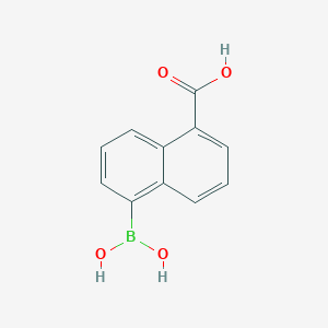 molecular formula C11H9BO4 B1422128 5-硼-1-萘甲酸 CAS No. 216060-11-6