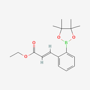 molecular formula C17H23BO4 B1422131 (E)-Ethyl 3-(2-(4,4,5,5-tetramethyl-1,3,2-dioxaborolan-2-yl)phenyl)acrylate CAS No. 1132669-74-9