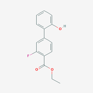molecular formula C15H13FO3 B1422133 2-[4-(Ethoxycarbonyl)-3-fluorophenyl]phenol CAS No. 1261975-80-7