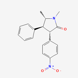 molecular formula C18H18N2O3 B14221352 (3S,4S,5S)-1,5-Dimethyl-3-(4-nitrophenyl)-4-phenylpyrrolidin-2-one CAS No. 823785-94-0