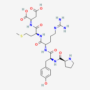 molecular formula C29H44N8O9S B14221353 L-Prolyl-L-tyrosyl-N~5~-(diaminomethylidene)-L-ornithyl-L-methionyl-L-aspartic acid CAS No. 827300-27-6