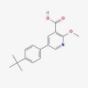 molecular formula C17H19NO3 B1422137 2-Methoxy-5-(4-T-butylphenyl)nicotinic acid CAS No. 1261994-19-7