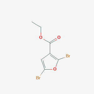molecular formula C7H6Br2O3 B1422138 Ethyl 2,5-dibromofuran-3-carboxylate CAS No. 32460-21-2