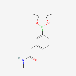 molecular formula C15H22BNO3 B1422142 N-Methyl-2-(3-(4,4,5,5-tetramethyl-1,3,2-dioxaborolan-2-yl)phenyl)acetamide CAS No. 1036761-96-2