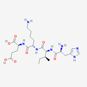molecular formula C23H39N7O7 B14221456 L-Histidyl-L-isoleucyl-L-lysyl-L-glutamic acid CAS No. 821778-31-8