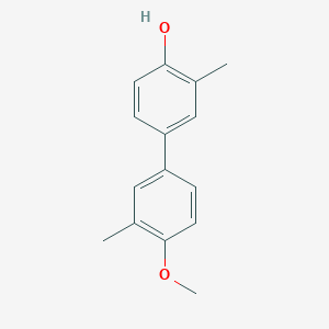 molecular formula C15H16O2 B1422149 4-(4-Methoxy-3-methylphenyl)-2-methylphenol CAS No. 1255636-23-7