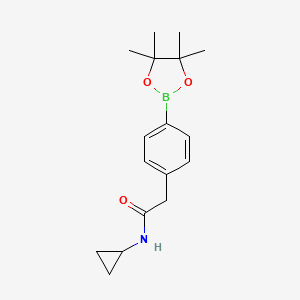 B1422150 N-Cyclopropyl-2-(4-(4,4,5,5-tetramethyl-1,3,2-dioxaborolan-2-yl)phenyl)acetamide CAS No. 1031747-36-0