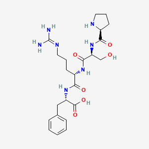 molecular formula C23H35N7O6 B14221521 L-Prolyl-L-seryl-N~5~-(diaminomethylidene)-L-ornithyl-L-phenylalanine CAS No. 798540-17-7
