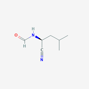 molecular formula C7H12N2O B14221529 N-[(1S)-1-Cyano-3-methylbutyl]formamide CAS No. 827044-05-3