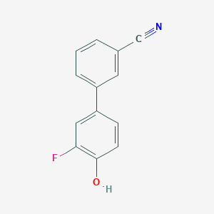 molecular formula C13H8FNO B1422154 4-(3-Cyanophenyl)-2-fluorophenol CAS No. 1261978-55-5