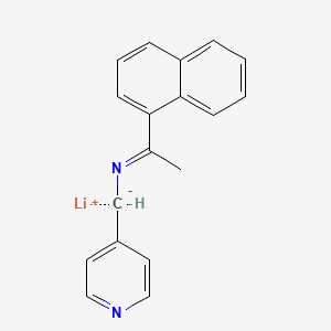 molecular formula C18H15LiN2 B14221553 Lithium {(E)-[1-(naphthalen-1-yl)ethylidene]amino}(pyridin-4-yl)methanide CAS No. 830326-19-7