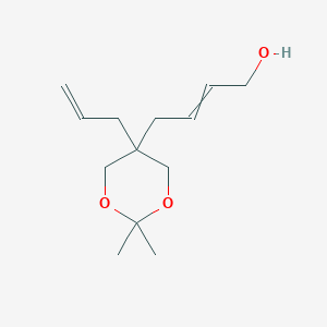 molecular formula C13H22O3 B14221575 4-[2,2-Dimethyl-5-(prop-2-en-1-yl)-1,3-dioxan-5-yl]but-2-en-1-ol CAS No. 561290-53-7
