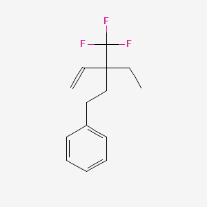 molecular formula C14H17F3 B14221590 [3-Ethyl-3-(trifluoromethyl)pent-4-en-1-yl]benzene CAS No. 821799-24-0